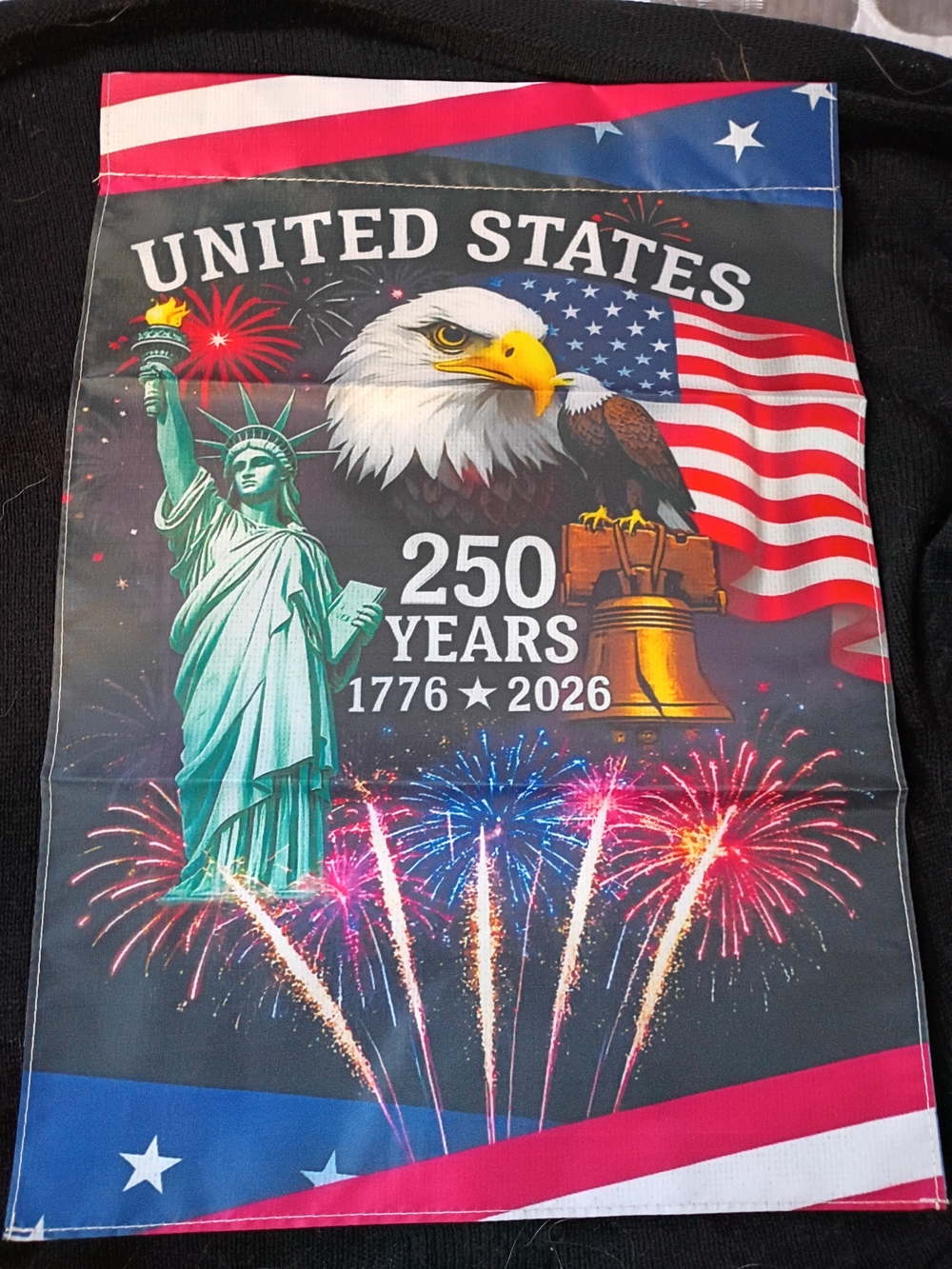 United States 250 Years Patriotic Flag Banner - Red, White, Blue